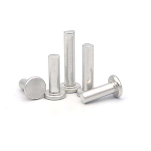 Remache de aluminio de cabeza plana al por mayor, remache metálico sólido chapado en estaño, tornillo remache - Product Image 1