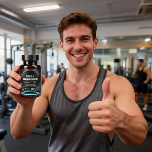 Cápsulas de <span class=keywords><strong>Zinc</strong></span> + <span class=keywords><strong>Magnesio</strong></span> de Alta Calidad, Recuperación Muscular, Energía, Certificación GMP, Veganas, Sin GMO, Suplementos de <span class=keywords><strong>Vitaminas</strong></span> <span class=keywords><strong>y</strong></span> Minerales, 60 Unidades - Product Image 1