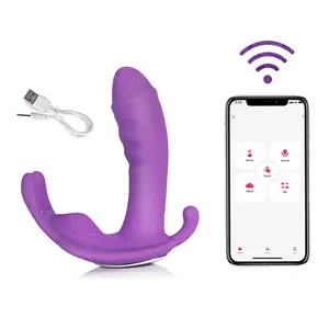 Best Verkopende 2024 Vibrerende Dildo Volwassen Vrouwelijke App Gecontroleerde Seksspeeltje Orgasme Vibrator Lange Afstand Dubbele Vrouw Vibrator Controle