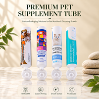 Tube de dentifrice laminé ABL personnalisé, emballage cylindrique en métal rechargeable pour aliments pour animaux de compagnie
