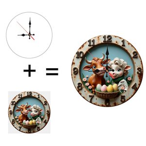 <b>Round</b> Wooden Wall Clock 25x25Cm Silent Modern Living Room Decor Clock - Product Image 1
