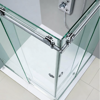 Cabine de Douche d'Hôtel en Verre Trempé Personnalisée, Vente Chaude d'Usine Chinoise, Faible MOQ