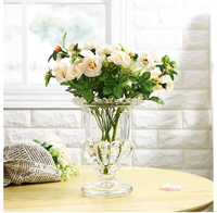 Grand vase moderne en cristal sur pieds hauts pour arrangement floral hydroponique, écologique, pour mariage, Bar Mitzvah, fête, art floral rétro, cadeau