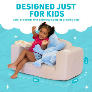 Giving Tree <b>Kids</b> Foldable <b>Sofa</b> With Tray And Cup Holder For Children 3 Years And Above - Product Image 2