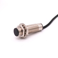 Capteur photoélectrique DINGGAN M18 à réflexion diffuse, capteur photoélectrique cylindrique, boîtier métallique avec câble PVC de 2 m