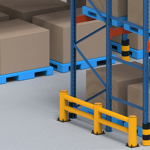 نظام حواجز أمان بلاستيكية قابلة للتجميع بالمسامير لحماية ممرات المستودعات والمنشآت - Product Image 3