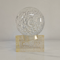 Boule à bulles en acrylique, forme ovale personnalisée, décoration d'intérieur avec logo et emballage personnalisés