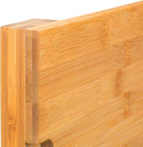 <span class=keywords><strong>Planche</strong></span> à découper rectangulaire en bambou durable avec poignées, plateau <span class=keywords><strong>de</strong></span> service non toxique, durable, compatible lave-vaisselle, réutilisable pour le petit-déjeuner et la pizza - Product Image 6