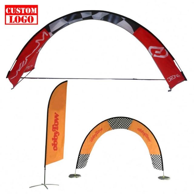 Drone Ring Eco-Friendly Aluminum Frame 1.2 X 1.5 M Popup Race Gate Outdoor Advertising Banner Flag
