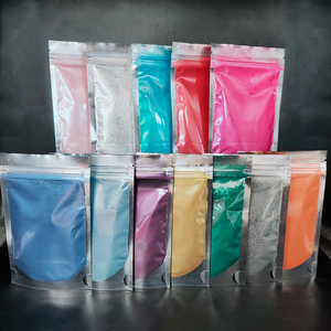 Polvo de Mica transparente con bolsa de pie, pigmento de perla multicolor, pigmento de Mica para arte de resina, pigmento nacarado, 50g - Product Image 2
