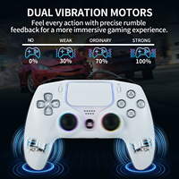 Manette filaire pour PS5 compatible avec la plateforme de jeu PS4/PC/PS5, manette de jeu avec déclencheur de jeu somatosensoriel, joystick