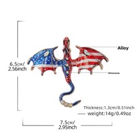 Broche Dragon Volant Multicolore en Alliage de Zinc Entièrement Écologique, 8 Styles d'Épingles en Émail, Fantaisie, Style Chinois Traditionnel, Style Sombre