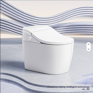 Sanitari Moderni per Bagno: WC Intelligente in Ceramica Monoblocco con Scarico Automatico a Pavimento, Sedile Riscaldato e Telecomando - Product Image 2