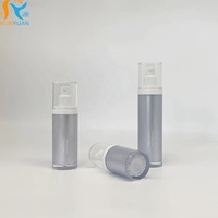 Botella de Vacío Acrílica de Pared Gruesa Azul Grisácea de 15/30/50 ml con Tapa Corona y Serigrafía para Loción, Mascarilla Facial, Sérum para el Cuidado de la Piel