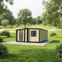 Maison modulaire préfabriquée en acier extensible à 4 chambres, conteneur pliant à double aile en panneaux sandwich, contemporaine, pour extérieur, 20 pieds