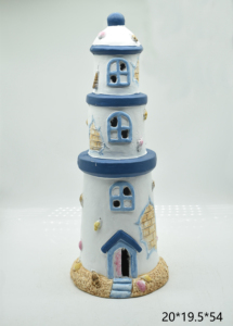 Nuevo diseño de artesanías de resina, velas solares oceánicas, faros y escultura de playa de pájaros para decoración de temática náutica - Product Image 2