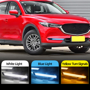 2 Piezas para Mazda CX-5 CX5 2017 2018 2019 2020 <span class=keywords><strong>2021</strong></span>, Luces LED de Circulación Diurna DRL de 12V, Función de Señal de Giro Amarilla, Blanca y Azul - Product Image 2