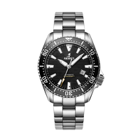 Montre de plongée automatique étanche pour hommes en acier inoxydable Movt mains lumineuses 200m
