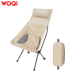 Chaise de camping pliable à dossier haut Woqi, cadre en aluminium, tissu Oxford, capacité de charge de 150 kg, utilisation en extérieur, jardin - Product Image 4