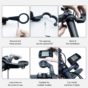 Support de vélo compatible <span class=keywords><strong>Garmin</strong></span> Wahoo pour IGPSPORT CooSpo XOSS, support de compteur de vélo, support de <span class=keywords><strong>capteur</strong></span> avant étendu - Product Image 2