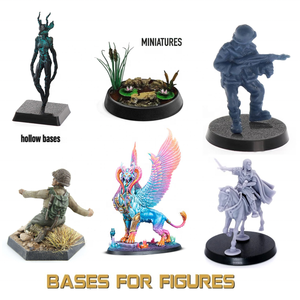 Wargame Miniature 25mm Bases creuses rondes en plastique Warhammer Jeux de table Miniatures Bases rondes en plastique - Product Image 6