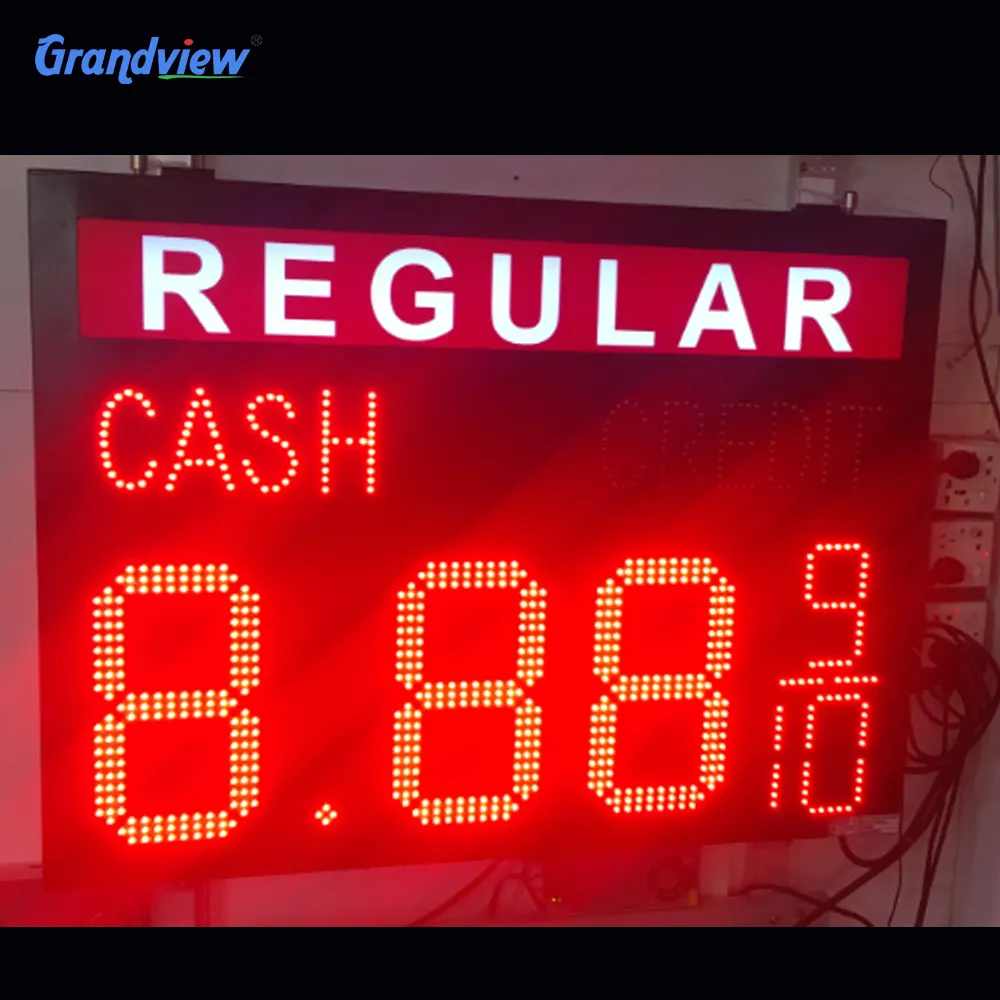 Wholesale 7 Segment Led Display Outdoor Gas Station Price Signs/gas Price Change Remote Control Petrol Station Price Board