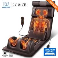 LEERCON 2026 Produits de massage Masseur de cou électrique à vibration Shiatsu avec chaleur et pression d'air Matelas de massage dorsal pliable