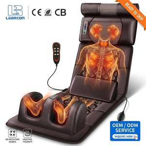 LEERCON 2026 Produits de <span class=keywords><strong>massage</strong></span> Masseur de cou électrique à vibration Shiatsu avec chaleur et pression d'air Matelas de <span class=keywords><strong>massage</strong></span> dorsal pliable - Product Image 1