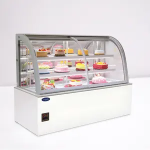 Kek camekanlı dolap buzdolabı soğuk gıda barlar sayaç kek chiler masa üstü kek cam chiller ekipmanları ekran soğutucu