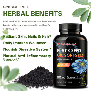 Aceite de Semilla Negra con Fibra Prebiótica en Cápsulas Blandas |   Nigella Sativa para el Apoyo Intestinal y Metabólico |   60 Cápsulas |   GMP - Product Image 5