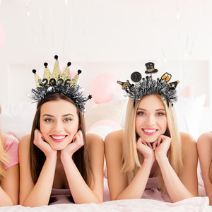 Nouvel <span class=keywords><strong>An</strong></span> Bandeau Nouvel <span class=keywords><strong>An</strong></span> Fête Photo Prop Fête Nouveaux Produits Idées 2026 Feux D'artifice Chapeau Bandeau - Product Image 5