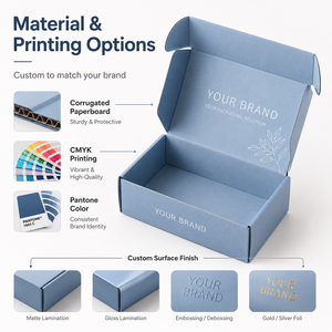 Own Factory Custom Foldable Corrugated Board Eco-Friendly Recycled Materials Elegant Packaging Shipping <b>Boxes</b> - Product Image 2
