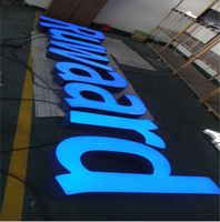 Enseigne lumineuse LED DakeSign OEM murale en métal, étanche IP65, pour devanture de magasin commercial et centre commercial