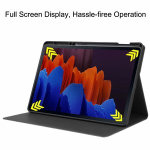 Cover per tablet con motivo mucca e portapenna compatibile con la custodia per tablet Samsung <span class=keywords><strong>Galaxy</strong></span> <span class=keywords><strong>Tab</strong></span> S7 Plus da 12,4 pollici SM-T970 - Product Image 3