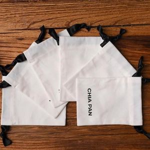 Wholesale Eco Muslin Cotton Gift Packaging Pouch Customized Logo and Size Organic Cotton <b>Drawstring</b> <b>Bag</b> - Product Image 6