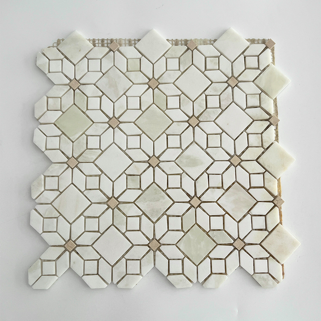 Direct Creamy White Marble Stone Mosaic Tiles Modern for Kitchen Bathroom Wall Floor Decoration Professional Installation