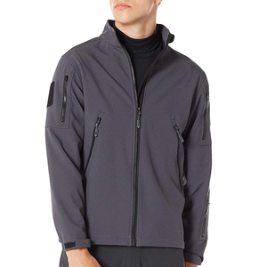 <b>Wind</b> <b>Breaker</b> Rash Guard Custom Unisex Heavyweight Fleece Stand Collar Windproof Working Coat Soft-shell Waterproof Hiking Canvas - Product Image 4