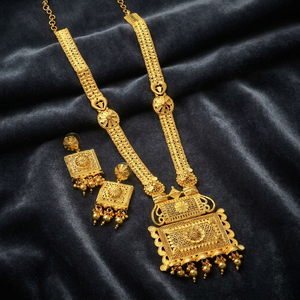 Venta al por mayor 14K 18K 24K Micro Gold Fashion Long Jewelry Set, joyería de diseño tradicional, latón dorado lleno formando collares largos. - Product Image 1