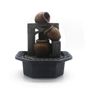 <span class=keywords><strong>Fontaine</strong></span> en résine faite à la main-Caractéristique d'eau intérieure/extérieure-Décor <span class=keywords><strong>zen</strong></span> relaxant avec lumières LED <span class=keywords><strong>Petite</strong></span> <span class=keywords><strong>fontaine</strong></span> en résine personnalisée - Product Image 1