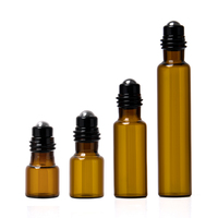 Nouvelles Bouteilles Roll-on en Verre Ambré de 2ml, 3ml, 5ml, 10ml – Tubes de Parfum Vides avec Bille Roulante en Verre pour Huiles Essentielles et Soins de la Peau