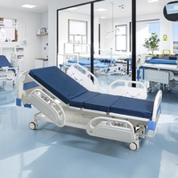 Lit pliant manuel avec frein central et roulettes réglables, équipement d'infusion métallique commercial ZHONG BAI SJC-SC202-E, garantie 2 ans
