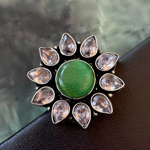 แหวนทองเหลืองปรับได้ทันสมัยสำหรับผู้หญิงและเด็กผู้หญิงปรับแต่งได้ - Product Image 1