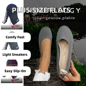 European Women's Plus Size Flat Shoes Summer Spring Casual Slippers Breathable Anti-Slippery Soft PU <b>Insole</b> Light Weight Slip-On - Product Image 2