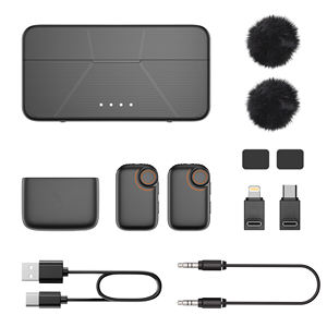 Microphone Lavalier <span class=keywords><strong>sans</strong></span> fil à réduction intelligente du bruit avec écran tactile 250m longue distance BT <span class=keywords><strong>musique</strong></span> jouer longue durée de vie de la batterie - Product Image 6