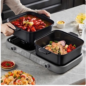 Olla eléctrica Little Bear DHG-E80H5 de dos compartimentos plegable para cocinar en casa - Product Image 1