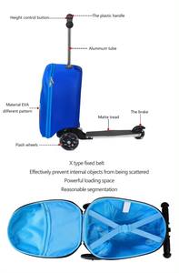 จีนกระเป๋าเดินทางโรงงานจัดหากระเป๋าเดินทางรถเข็นกระเป๋าชุดนกฮูกเด็กเดินทางสกู๊ตเตอร์กระเป๋าเดินทาง - Product Image 2