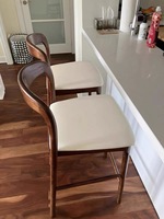 Chaise nordique personnalisable, tabourets de bar en bois pour cuisine, salle à manger, extérieur et usage hospitalier, chaises de bar modernes avec assise colorée