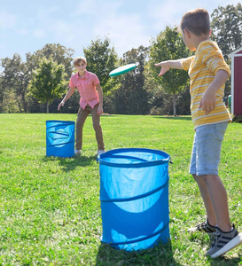 Disco volante pieghevole lancio Frisby Dunk Set di gioco per sport in plastica all'aperto - Product Image 5