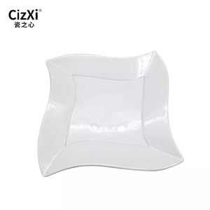 จานเซรามิกสีขาวสำหรับสเต็กพาสต้าสลัดปลาย่างมันฝรั่งใช้ในโรงแรมและที่บ้าน - Product Image 2