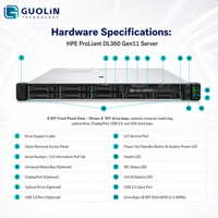 En stock HPE DL360 Gen11 P83287-005 Intel 5515+ 64 Go DDR5 MR408i-o 4 Go de cache 2x480 Go SSD Serveur en rack 1U